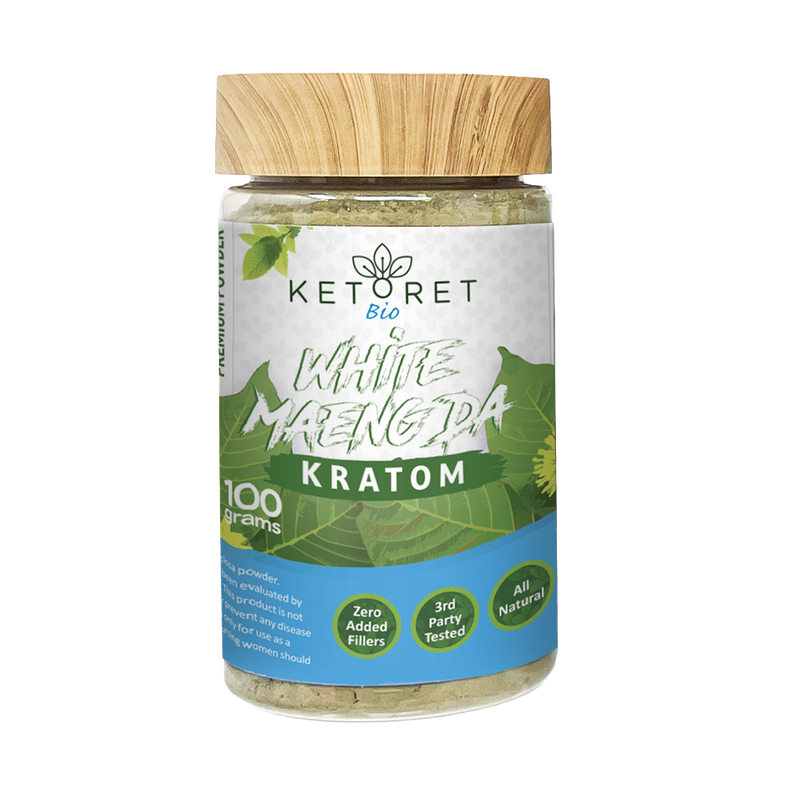 KetoretBio White Maeng Da Kratom Powder 100g package