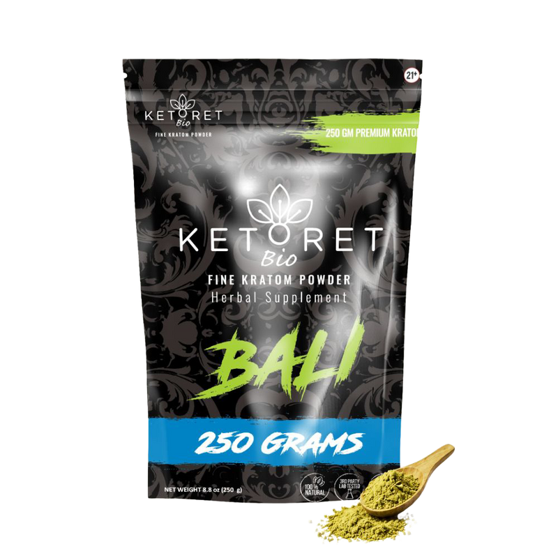 KetoretBio Bali Kratom Powder 250g package