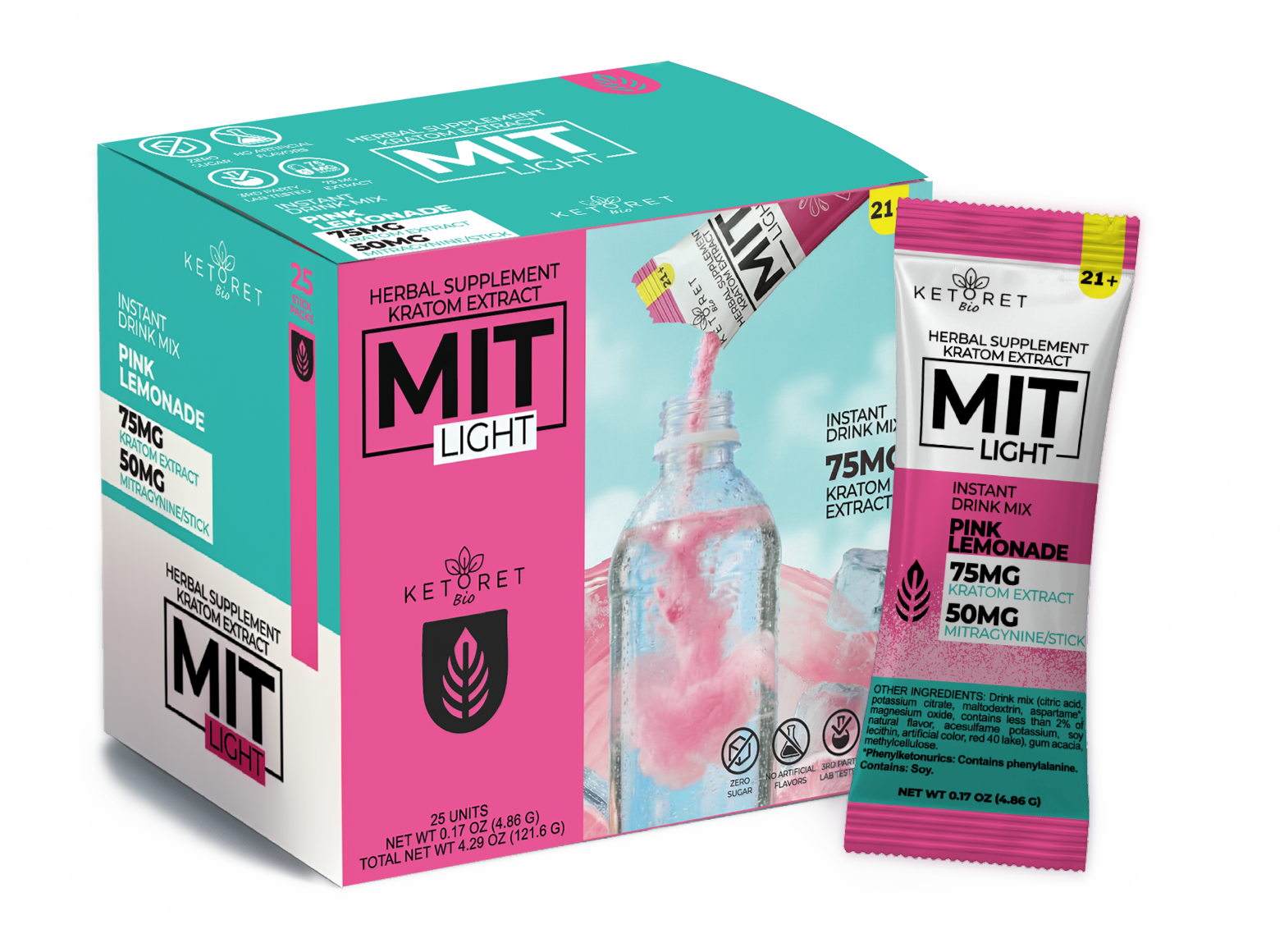 MIT Light Kratom Extract Drink Mix