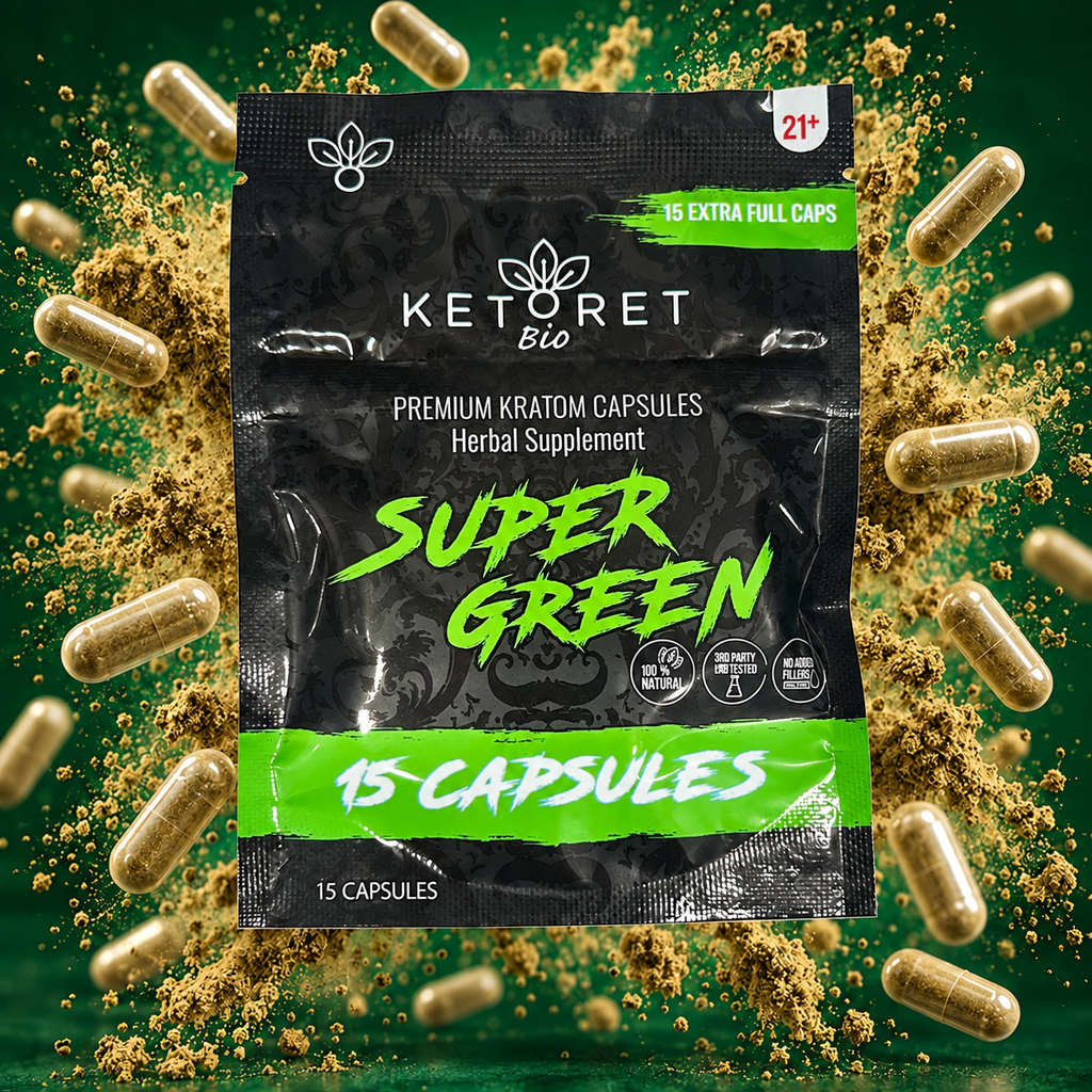 KETORET Bio Kratom Capsules – 15 Count