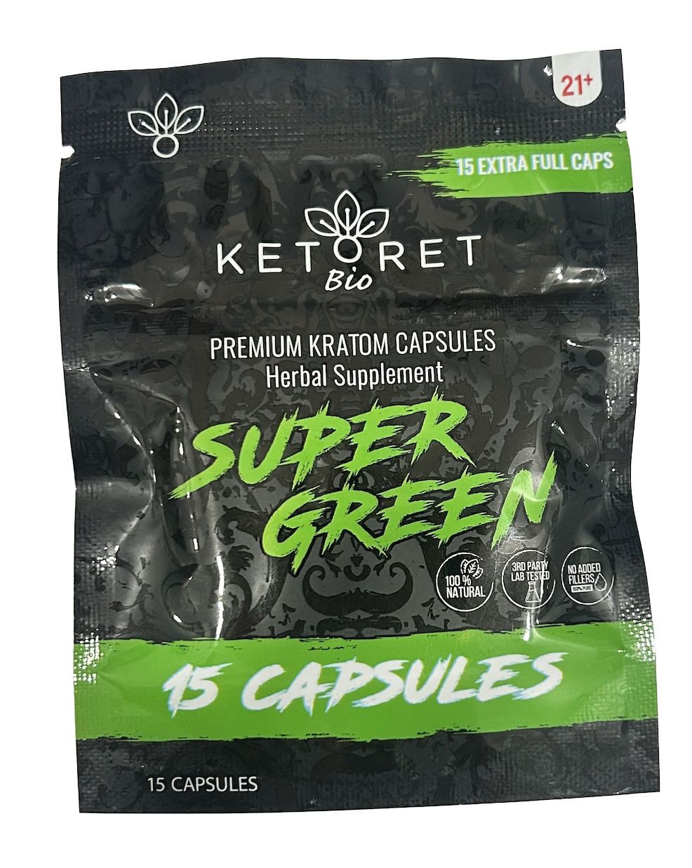 KETORET Bio Kratom Capsules – 15 Count