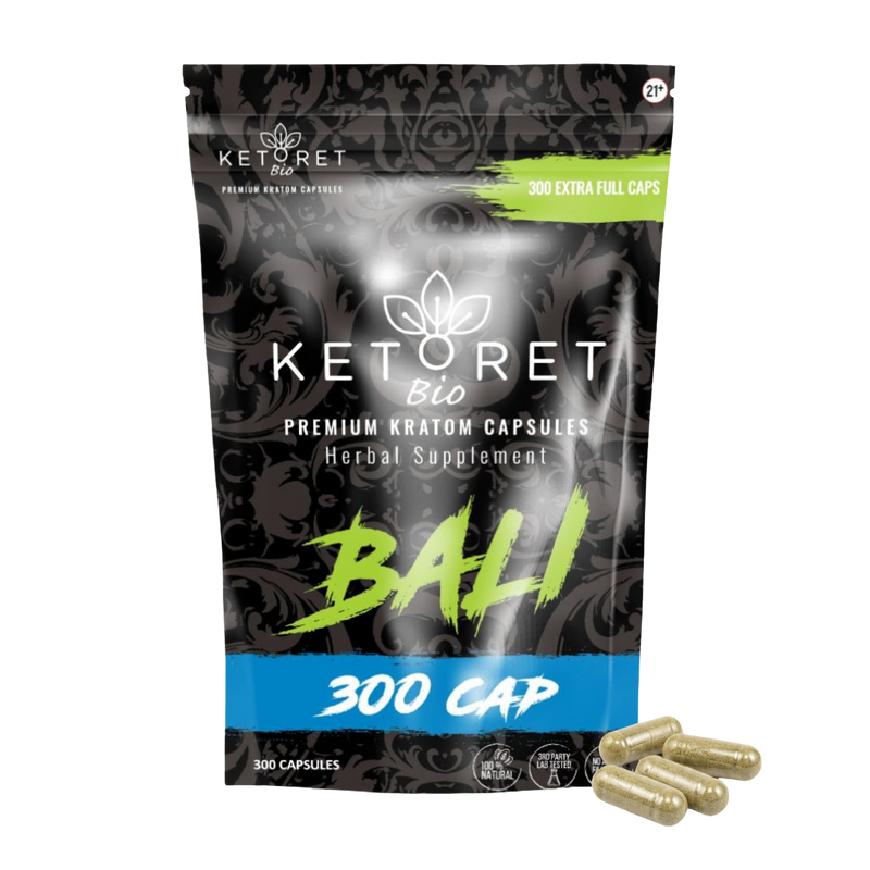 KetoretBio Bali Kratom Capsules 300-count package