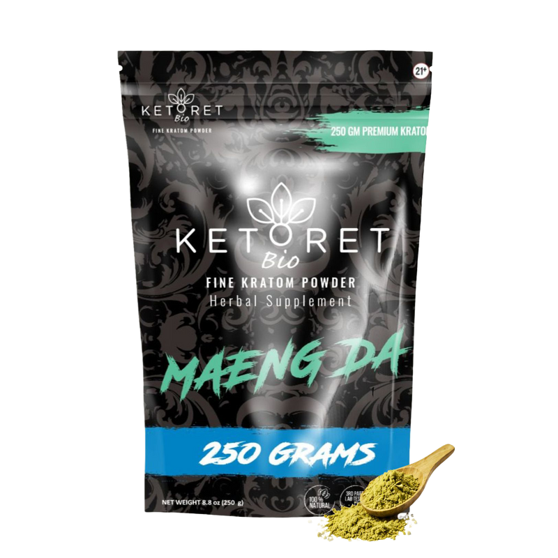 KetoretBio Green Maeng Da Kratom Powder 250g package