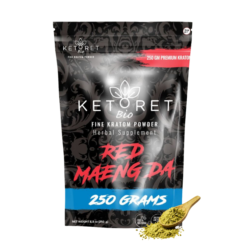 KetoretBio Red Maeng Da Kratom Powder 250g package